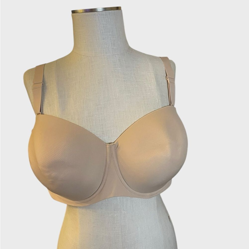 SKIMS Fits Everybody Underwire Bra 46DD Clay Nude Beige Lightly Lined NWOT